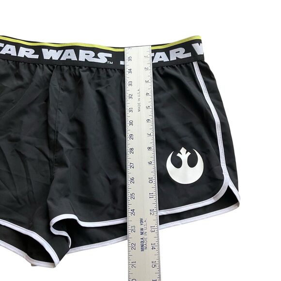 Disney‎ Parks Shorts WMNS XXL Black Star Wars Rebel Logo Running Lounge Sporty - Picture 2 of 6